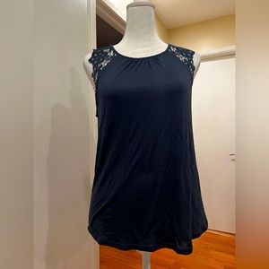 H&M short sleeve navy blue shirt